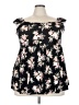 Torrid Floral Black Sleeveless Blouse Size 3X Plus (3) - photo 1