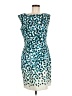 Ann Taylor Animal Print Teal Cocktail Dress Size 8 - photo 1