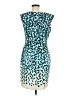 Ann Taylor Animal Print Teal Cocktail Dress Size 8 - photo 2