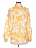 Unbranded 100% Polyester Print Yellow Long Sleeve Blouse Size M - photo 2