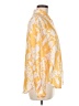 Unbranded 100% Polyester Print Yellow Long Sleeve Blouse Size M - photo 4