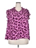 Walmart 100% Viscose Pink Short Sleeve Blouse Size 2X - photo 1