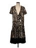 Just Cavalli 100% Polyester Animal Print Brown Black Cocktail Dress Size EU (IT) 40 / US 4 - photo 1