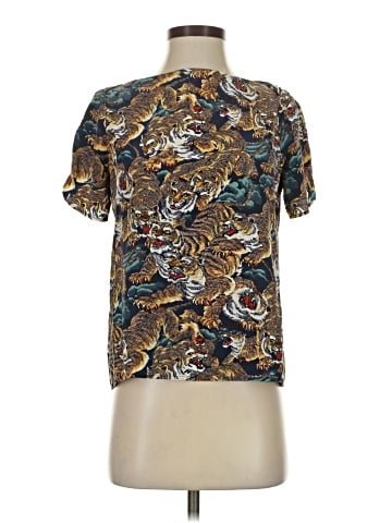 Kenzo Short Sleeve Silk Top (view 1)