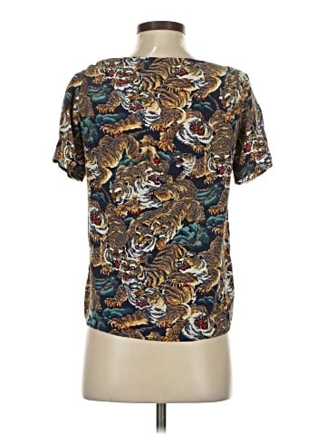 Kenzo Short Sleeve Silk Top (view 2)