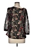 Assorted Brands 100% Polyester Black 3/4 Sleeve Blouse Size M - photo 1