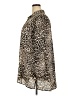 Avenue 100% Polyester Animal Print Brown Long Sleeve Blouse Size 22 - 24 Plus - photo 5