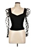Shein Black 3/4 Sleeve Top Size L - photo 1