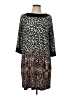 Rafaella Animal Print Brown Casual Dress Size L - photo 1