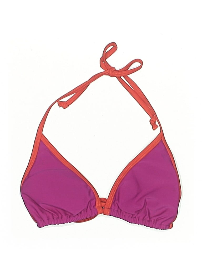 Pre-owned Old Navy Swimsuit Top Purple Color Block Pattern Swimwear