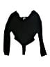ASOS 100% Polyester Black Long Sleeve Top Size 10 - photo 1