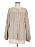 Shein 100% Polyester Tan Long Sleeve Blouse Size 6 - photo 1