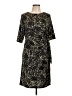 Karin Stevens Print Black Casual Dress Size L - photo 1
