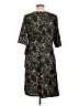 Karin Stevens Print Black Casual Dress Size L - photo 2