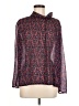 Sandro 100% Polyester Blue Purple Long Sleeve Blouse Size Med (2) - photo 1