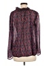 Sandro 100% Polyester Blue Purple Long Sleeve Blouse Size Med (2) - photo 2