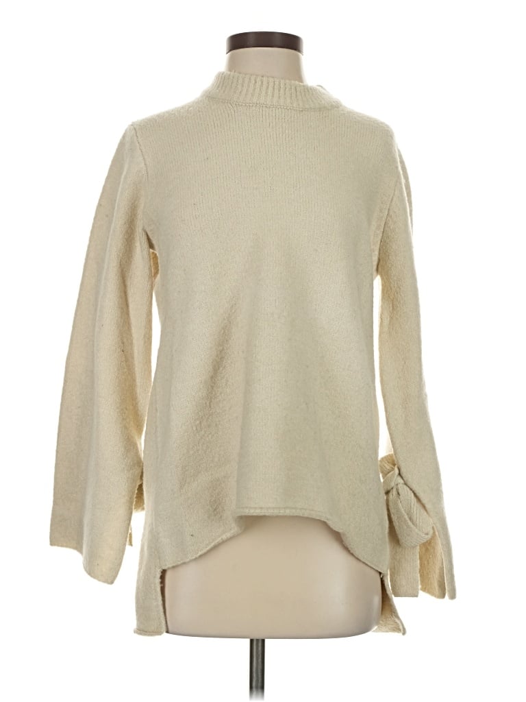 Pre-owned Joa Turtleneck Sweater In Ivory
