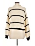 Shein 100% Acrylic Stripes Ivory Pullover Sweater Size L - photo 1