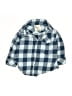 First Impressions Checkered-gingham Blue Long Sleeve Button-Down Shirt Size 3-6 mo - photo 1