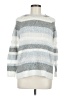 Lou & Grey Stripes Silver Pullover Sweater Size M - photo 1