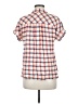A New Day 100% Rayon Plaid Orange Short Sleeve Button-Down Shirt Size M - photo 2
