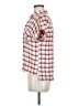 A New Day 100% Rayon Plaid Orange Short Sleeve Button-Down Shirt Size M - photo 5