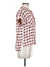 A New Day 100% Rayon Plaid Orange Short Sleeve Button-Down Shirt Size M - photo 4