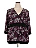 Avenue Purple 3/4 Sleeve Blouse Size 22 - 24 Plus - photo 1