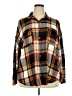 BP. Plaid Brown Long Sleeve Button-Down Shirt Size 2X - photo 1