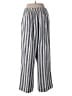 wonderly Stripes Silver Casual Pants Size M - photo 2