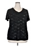 White Stag Stars Black Short Sleeve Top Size 2X - photo 1