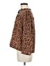 Point Sur 100% Silk Animal Print Brown Long Sleeve Silk Top Size M - photo 5