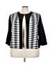 Tahari by ASL Stripes Black Jacket Size 22W - photo 1