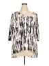Mercer & Madison 100% Rayon Silver 3/4 Sleeve Blouse Size 3X - photo 1