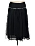 Express 100% Nylon Solid Black Formal Skirt Size 2 - photo 1