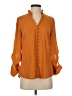 Express 100% Polyester Orange 3/4 Sleeve Blouse Size S - photo 1