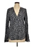 Joie Animal Print Gray Long Sleeve Blouse Size L - photo 1