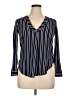 Unbranded Stripes Blue Long Sleeve Blouse Size M (estimated) - photo 1