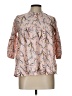 Assorted Brands Paisley Pink 3/4 Sleeve Blouse Size L - photo 1