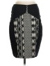 Floreat Checkered-gingham Chevron-herringbone Damask Houndstooth Tweed Black Casual Skirt Size 4 - photo 1