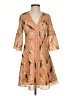 Foxiedox 100% Polyester Print Tan Casual Dress Size S - photo 1