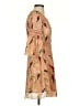 Foxiedox 100% Polyester Print Tan Casual Dress Size S - photo 4