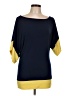 Assorted Brands Color Block Yellow Short Sleeve Top Size L (estimated) - photo 1