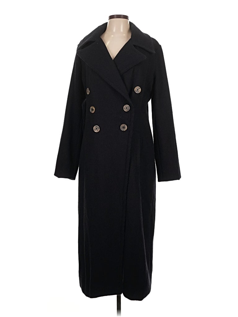 Pre-owned Free People Coat In Black