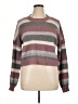 Hippie Rose Stripes Burgundy Pullover Sweater Size XL - photo 1