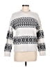 Ann Taylor LOFT Print White Pullover Sweater Size M - photo 1