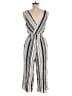 I.N. San Francisco Stripes Silver White Jumpsuit Size M - photo 2