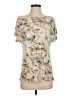 St. John Animal Print Tan Short Sleeve T-Shirt Size P (petite) - photo 1