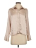 Lilla P 100% Polyester Metallic Tan Long Sleeve Blouse Size XS - photo 1