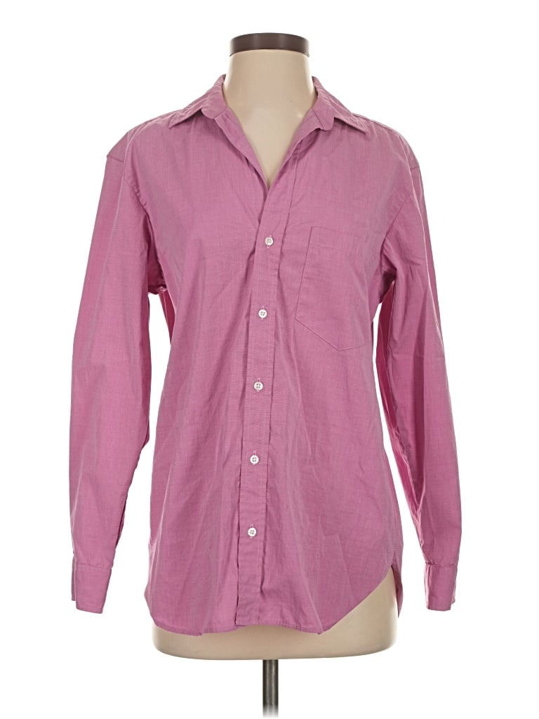 Pre-owned Frank & Eileen Long Sleeve Button Down Shirt In Pink